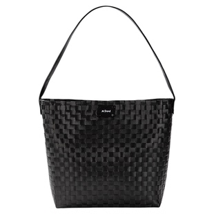 M Stand周边单肩编织包 菜篮子撞色通勤出行大容量ootd穿搭编织包