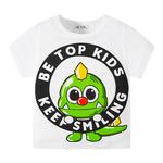 betop童装2025新款韩版儿童短袖T恤卡通恐龙男童圆领宝宝纯棉上衣