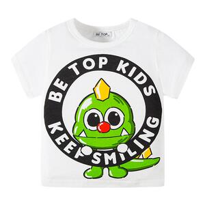 betop童装2025新款韩版儿童短袖T恤卡通恐龙男童圆领宝宝纯棉上衣