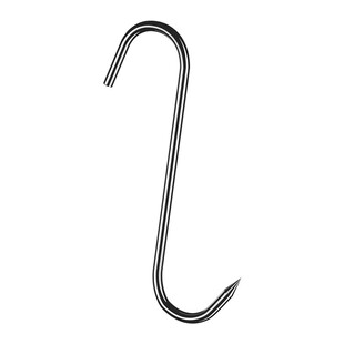 加粗S型晒腊肉挂钩304不锈钢大号实心挂猪肉烤鸭尖头挂肉钩子承重