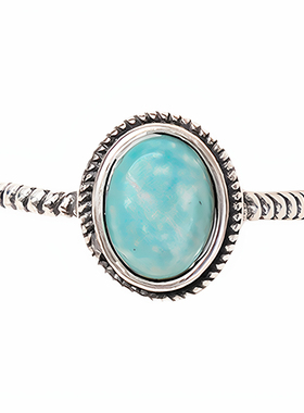 925银绿松石戒指民族风