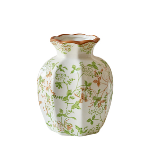 法式中古风陶瓷花瓶高级感水养鲜花插花客厅餐桌酒店装饰摆件花器