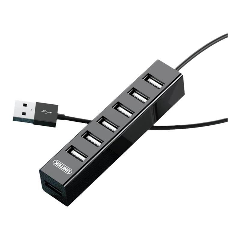 优越者Y-2160 USB扩展分线器7口2.0硬盘台式机拓展坞配5v2a电源