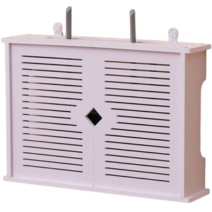 路由器插排收纳盒光猫壁挂墙上免打孔桌面无线wifi机顶盒放置物架