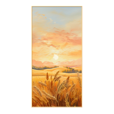 画之楼玄关走廊过道日出风景麦穗