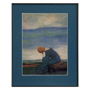 《Sehnsucht 》复古蓝调风景装饰画欧式油画小众卧室书房墙面挂画