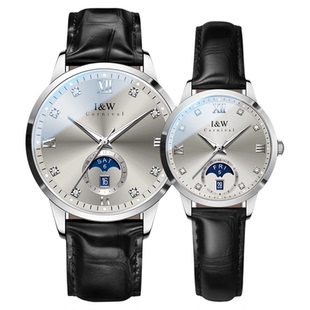 瑞士iw爱沃驰情侣手表男女一对机械表全自动简约夜光高级腕表礼物
