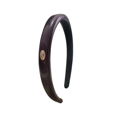 韩系复古红棕皮质高级感发箍