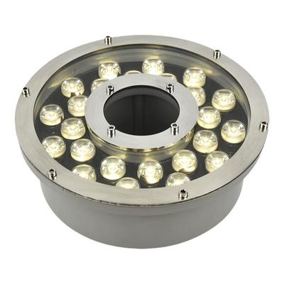 涌泉灯led防水水下灯鱼池灯中孔旱喷景观水底灯12V24V七彩喷泉灯