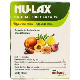 澳洲乐康膏便携装果蔬膳食纤维500g宿便 nulax乐康片西梅加强版