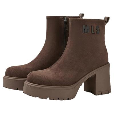 美拉德色增高真皮保暖舒适马丁靴