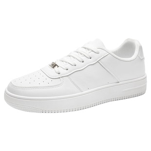 中学生纯白板鞋男款冬季青少年大童中童低帮小白鞋男士运动休闲鞋