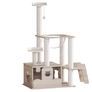 猫吊桥阳台猫爬架猫窝一体家用实木小型大猫专用四季通用不占地