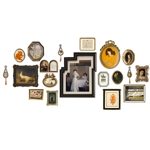 欧式复古装饰画组合客厅卧室餐厅挂画美式小众艺术背景壁画