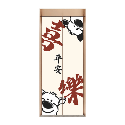 电梯门贴纸高级感蜡笔软装墙贴