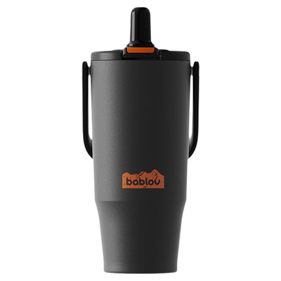 bablov大容量保温杯男吸管杯水杯不锈钢便携提手户外运动车载杯子