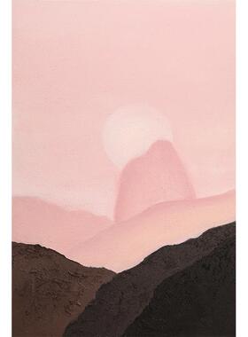 手绘肌理现代抽象客厅装饰画