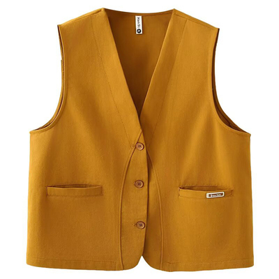 大码女装胖mm春秋季宽松无袖马甲