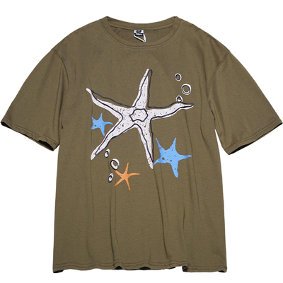 STILLYOU涂鸦海星印花短袖T恤
