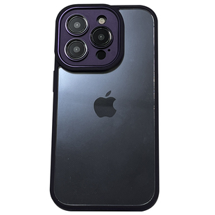 全包镜头适用苹果16promax暗紫色手机壳iphone14pro气囊防摔15透明pm小众高级感plus的13情侣11爆por套12/16