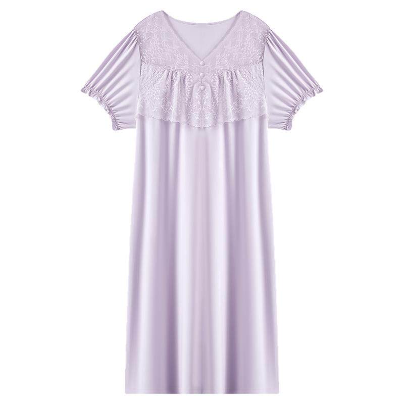 兰卓丽睡裙女短袖睡衣舒适家居服