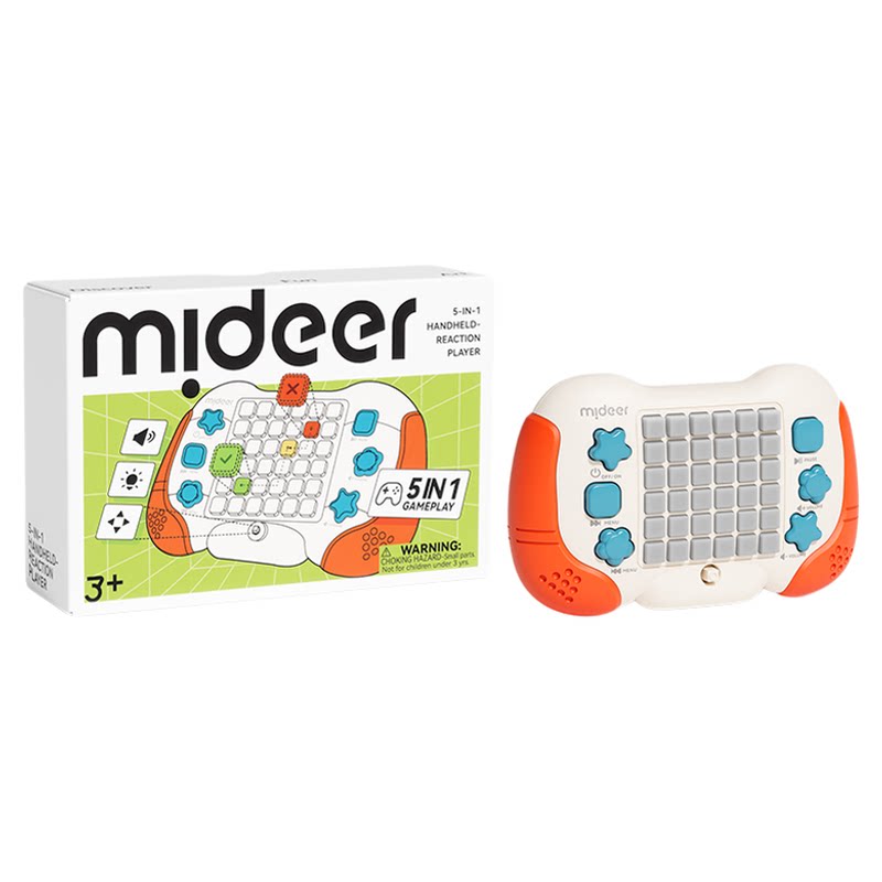 mideer弥鹿儿童按按乐打地鼠益智便携手柄游戏机思维训练玩具礼物