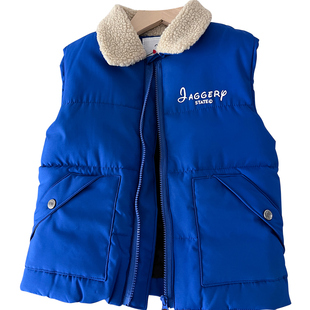 超值划算 男童羊羔绒毛领加厚马夹儿童保暖背心坎肩时尚棉马甲