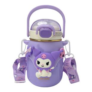 美乐蒂儿童保温杯幼儿园女孩吸管水杯可爱小学生上学专用大肚杯子