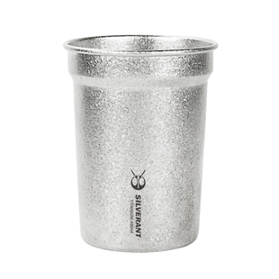 SILVERANT银蚁纯钛单层杯钛金属啤酒杯户外露营可叠放便携收纳杯