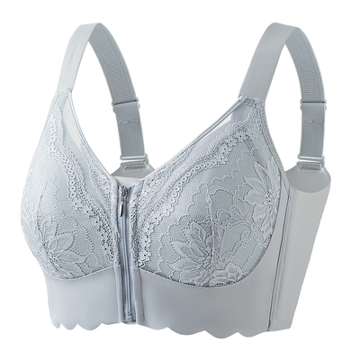 千灵美前拉链薄款透气大胸显小夏