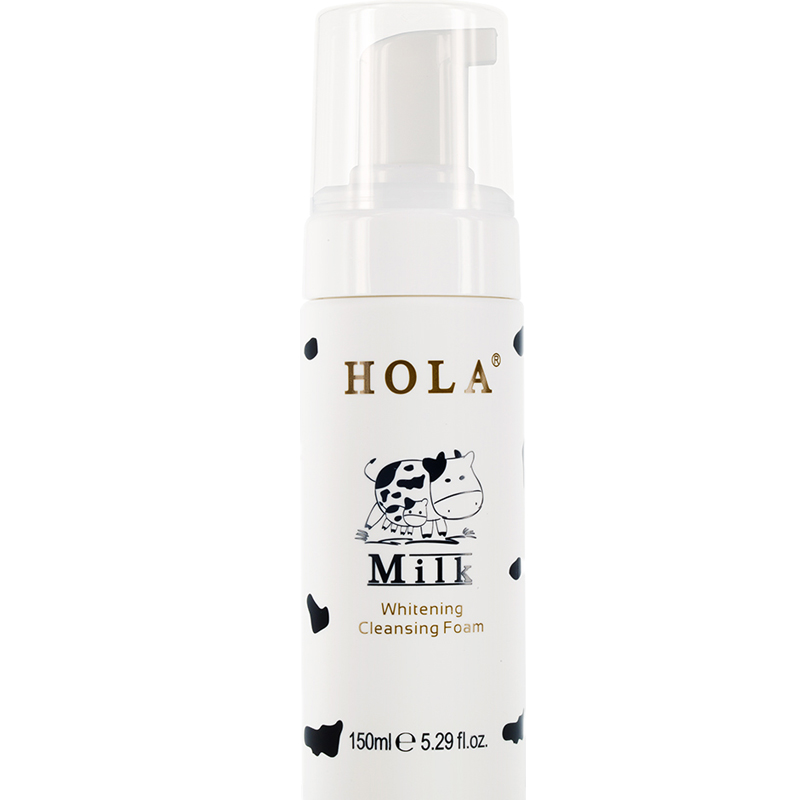 HOLA赫拉牛奶雪肤焕白洁面慕斯150ml专柜正品奶香洗面奶泡沫