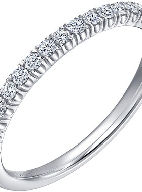 周生生定制排钻戒指DIY刻字