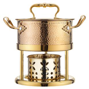 2026新款酒精炉小火锅旋转自助商用一人1锅304不锈钢单人火锅锅具