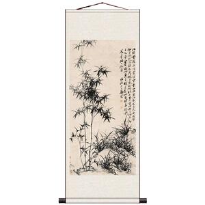 郑板桥送客户竹子可定制卷轴画