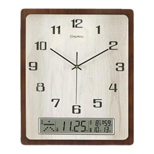 TIMESS实木钟表挂钟客厅大气家用木质2026新款现代轻奢创意壁挂表