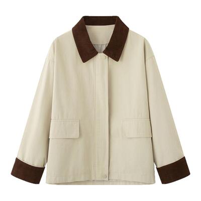 画风drawwind撞色翻领工装夹克