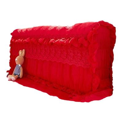 布艺软包防尘罩皮床红色实木全包