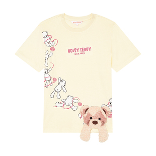 NOISY TEDDY 25夏季新款可爱图案儿童圆领短袖T恤衫舒适宽松百搭