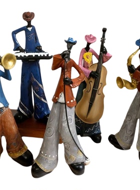 创意美式乐队摆件乐器模型客厅玄关书房电视柜北欧艺术装饰工艺品