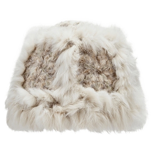 热风女士毛绒帽子2025年冬季新款彩色拼接盆帽保暖御寒显脸小帽子