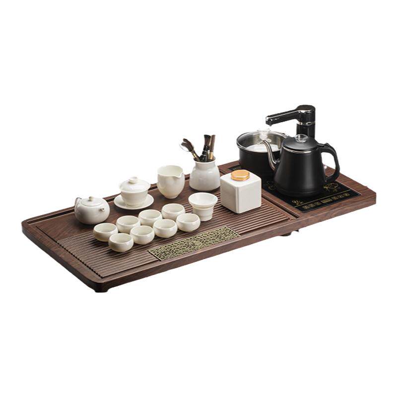 哲选 全自动茶盘烧水壶一体功夫茶具套装家用办公办公室泡茶套组