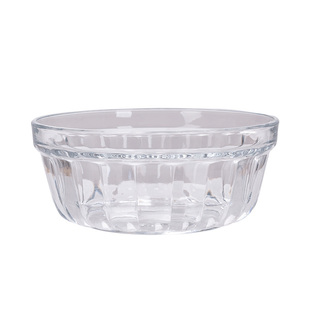 百钻玻璃色拉碗 蔬菜水果玻璃碗沙拉碗 家用餐具透明调料碗大小号