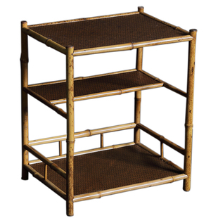 经典紫竹茶棚手工日式梅鹿竹茶棚桌面茶器收纳竹茶架子茶壶茶杯架