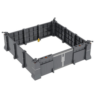 日骎原创 拼装颗粒积木MOC科幻军事要塞基地设施墙体场景益智玩具