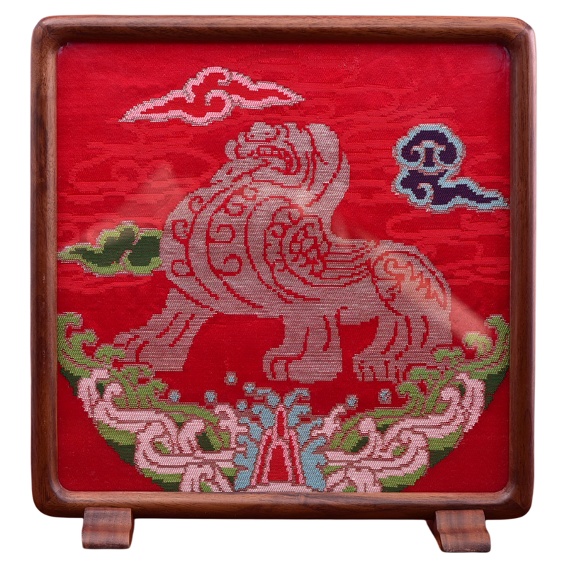 南京云锦框画摆台商务旅游乔迁礼物中国风特色手工云锦客厅摆件