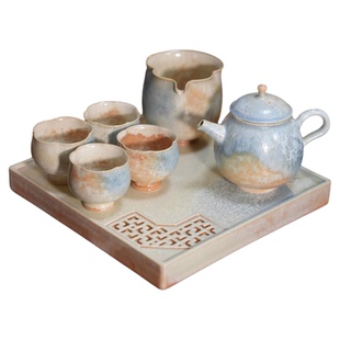 景德镇松针釉茶壶套组窑变结晶釉泡茶壶茶杯陶瓷送人茶具套装礼品