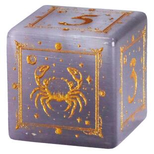 巨蟹生辰石幸运石星座骰子白色系矿石桌游色子支持店内材质定制