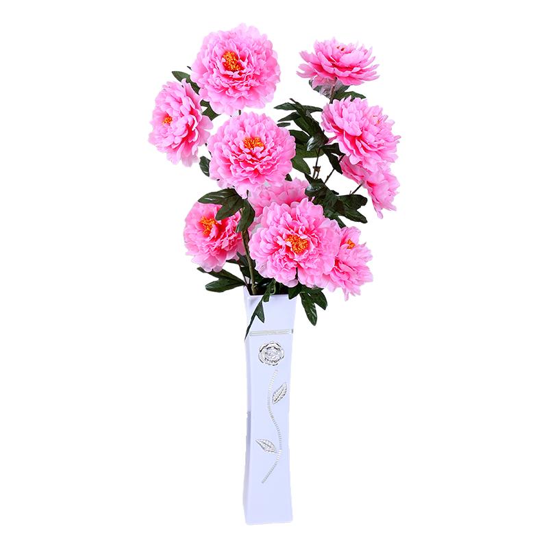 仿真牡丹花3头5头大牡丹绢花假仿真花