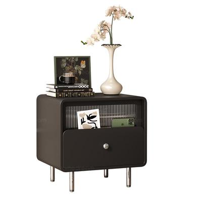 实木床头柜家用卧室2025爆款床边柜子中古风轻奢高级感小型收纳柜