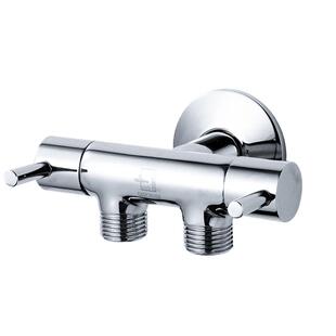 潜水艇三通角阀一分二一进二出三头通双开关洗衣机水龙头分水器